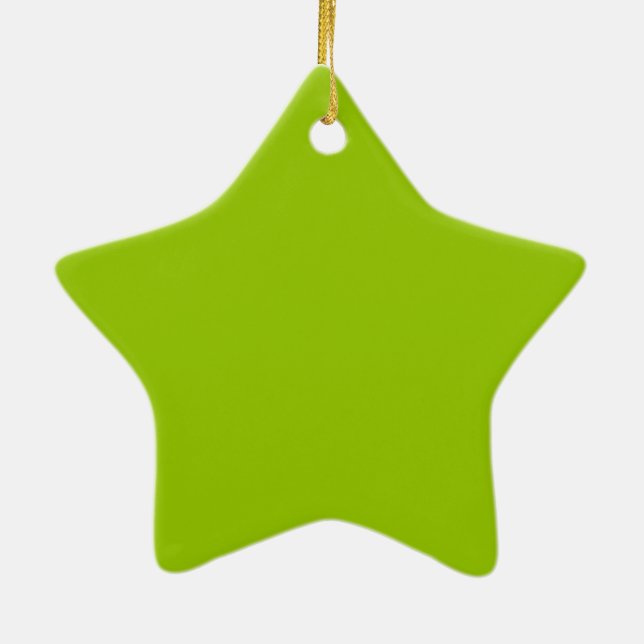 Android Green Colour Background Ready to Customize Ceramic Ornament (Back)