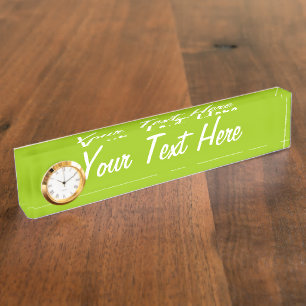 Android Green Colour Decor Ready to Customize Nameplate