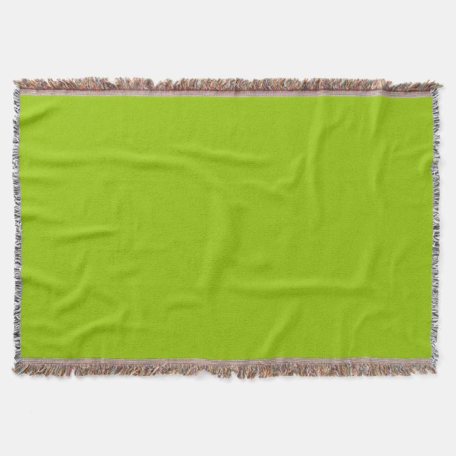 Android Green Colour Decor Ready to Customize Throw Blanket (Front)