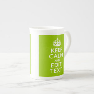 Android Green Decor Keep Calm And Your Text Bone China Mug