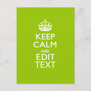Android Green Decor Keep Calm And Your Text Postcard