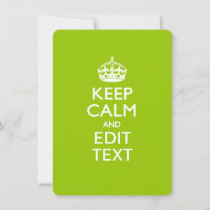 Android Green Keep Calm And Your Text