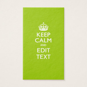 Android Green Keep Calm And Your Text