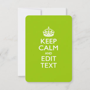 Android Green Keep Calm And Your Text