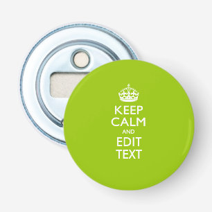 Android Green Keep Calm And Your Text Bottle Opener