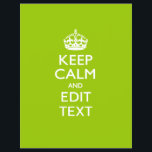 Android Green Keep Calm And Your Text Flyer<br><div class="desc">Your personalized Keep Calm saying on a fine custom android green accent colour style decor. A personalized Keep Calm style saying on a one of a kind gift. Humourous or whimsical try on your creative words on two editable lines of text. Remember to use CAPITAL letters for best results. Use...</div>
