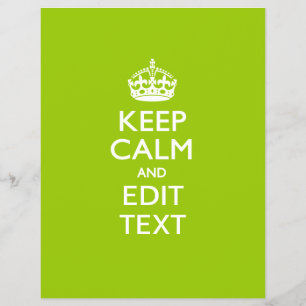 Android Green Keep Calm And Your Text Flyer