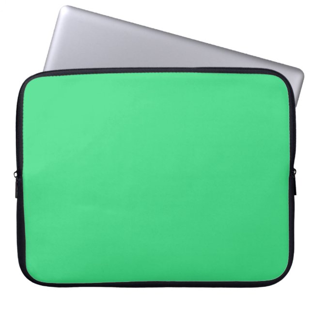 Android green (solid colour)  laptop sleeve (Front)