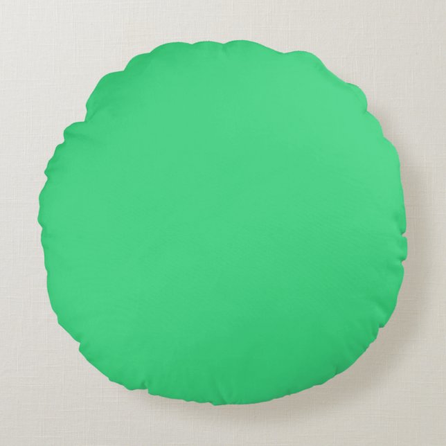 Android green (solid colour)  round pillow (Front)