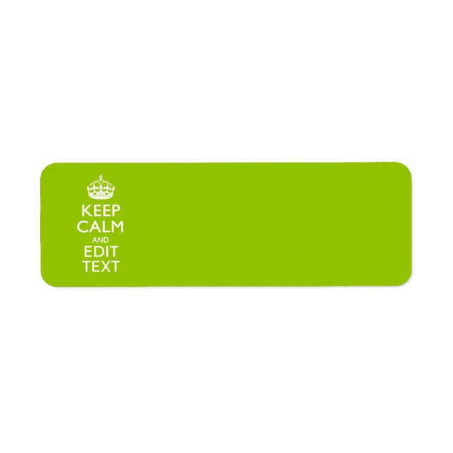 Android Green Style Keep Calm And Your Text (Front)