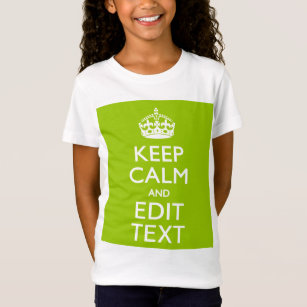 Android Green Style Keep Calm And Your Text T-Shirt