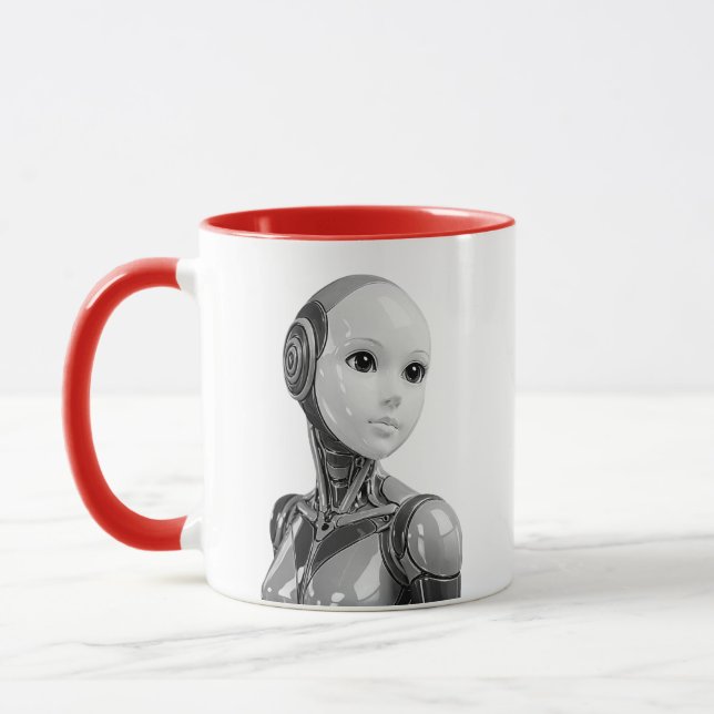 Android Humanoid Bust Mug (Left)