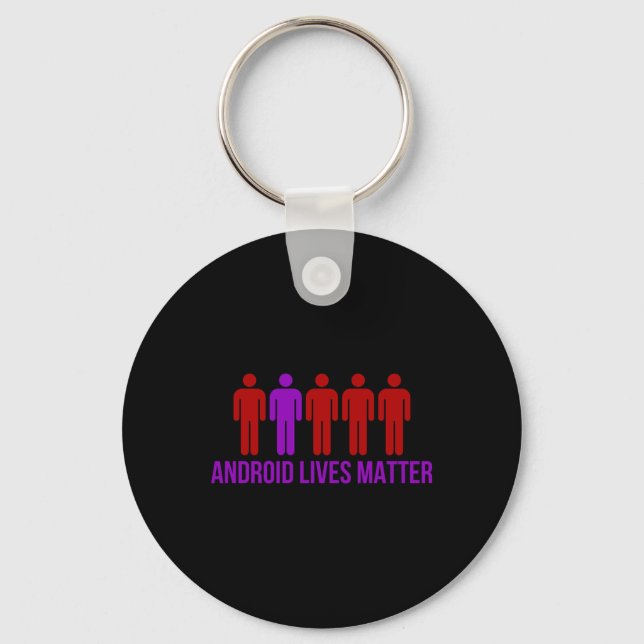 Android Lives Sticker  Keychain (Front)