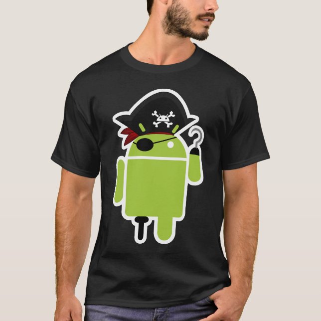 Android Pirate T-Shirt (Front)
