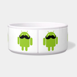 Android Robot Black Moustache Graphic