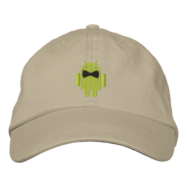 Android Robot Formal Gala Bowtie Embroidery Embroidered Hat (Front)