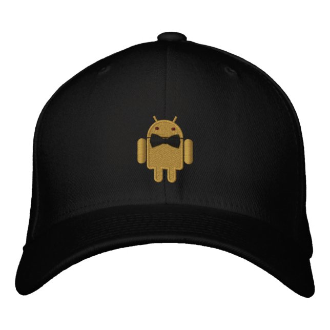 Android Robot Formal Gala Bowtie Embroidery Embroidered Hat (Front)