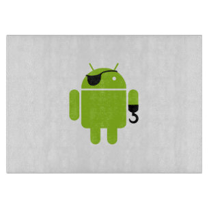 Android Robot Icon as a Pirate Cutting Board