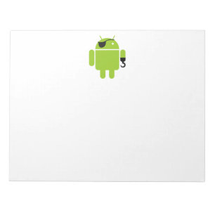 Android Robot Icon as a Pirate Notepad