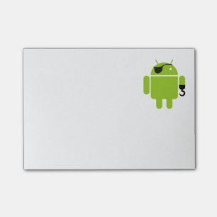 Android Robot Icon as a Pirate Post-it Notes