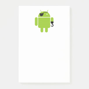 Android Robot Icon as a Pirate Post-it Notes