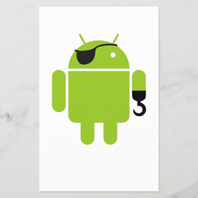 Android Robot Mighty Pirate Flyer (Front)