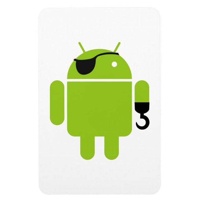 Android Robot Mighty Pirate Magnet (Vertical)