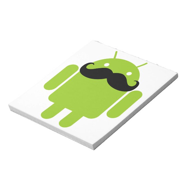 Android Robot Moustache Notepad (Rotated)