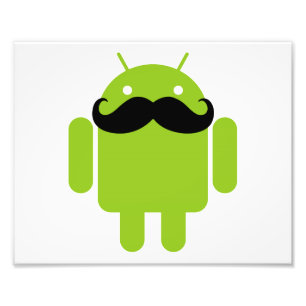 Android Robot Moustache Photo Print