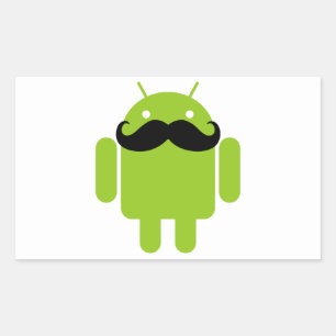 Android Robot Moustache Sticker