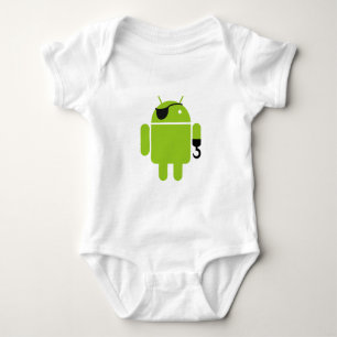 Android Robot Pirate Style Baby Bodysuit