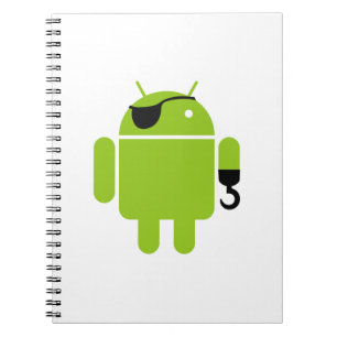 Android Robot Pirate Style Notebook