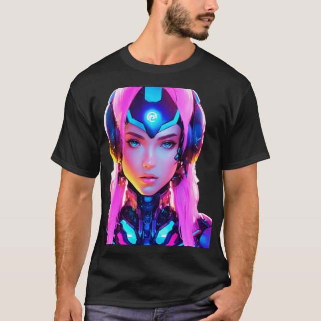 Android Techno Space Girl T-Shirt (Front)