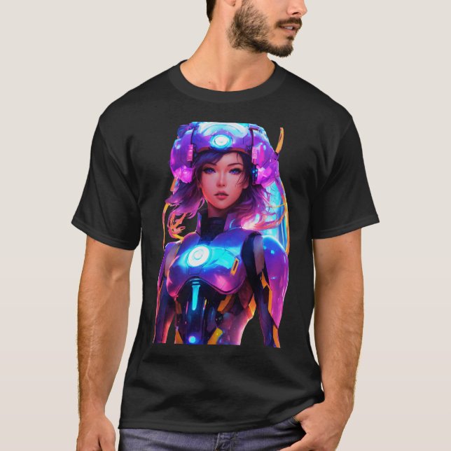 Android Techno Space Girl T-Shirt (Front)