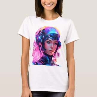 Android Techno Space Girl T-Shirt