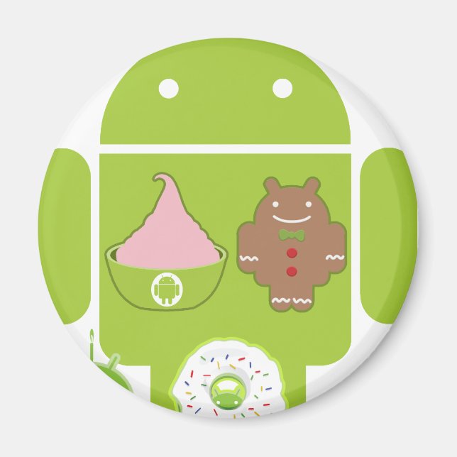 Android Versions Magnet (Front)