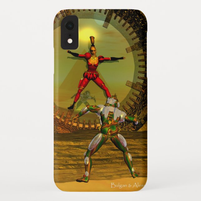 ANDROID XENIA MEETS CYBORG TITAN Sci-Fi Case-Mate iPhone Case (Back)
