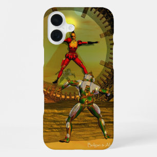 ANDROID XENIA MEETS CYBORG TITAN Sci-Fi iPhone 16 Plus Case