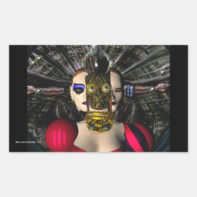 ANDROID XENIA SPACESHIP PILOT,Science Fiction Sticker (Front)