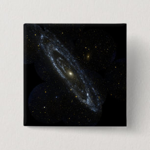 Andromeda Galaxy 2 Inch Square Button