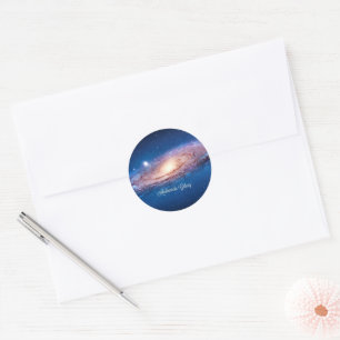Andromeda Galaxy, Messier 31, Classic Round Sticker