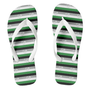 ANDROPHILIA FLAG AND SYMBOL - Complete Design -.pn Flip Flops