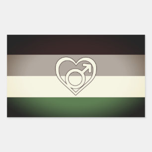 Androphilia Pride Flag and Symbol Sticker