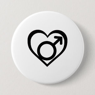 ANDROPHILIA SYMBOL -.png 3 Inch Round Button
