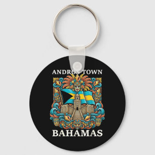 Andros Town Bahamas Island Vacation Travel Keychain