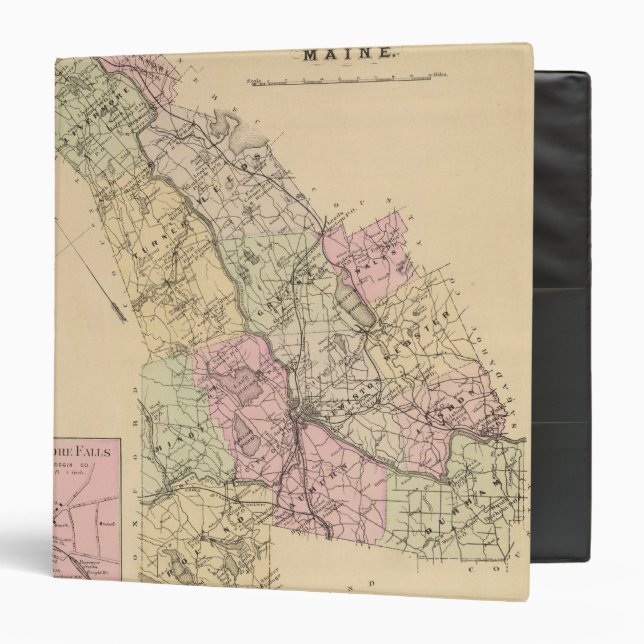 Androscoggin County, Maine Map Binder (Front/Inside)