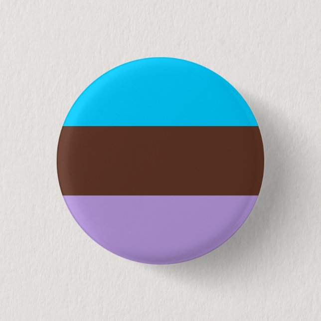 Androsexual Pride Flag 1 Inch Round Button (Front)