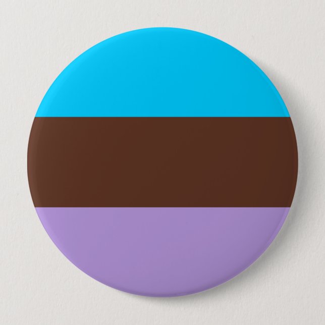 Androsexual Pride Flag 4 Inch Round Button (Front)