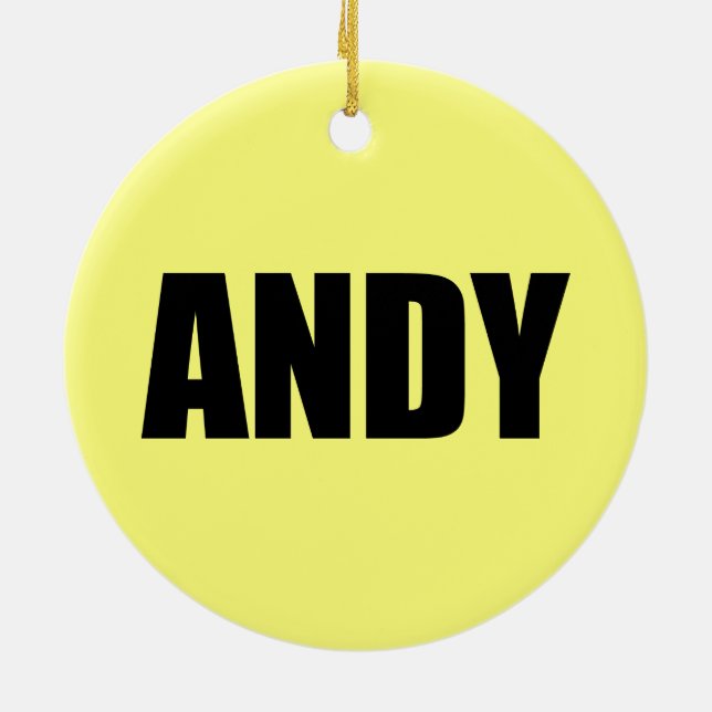 Andy Ceramic Ornament (Back)