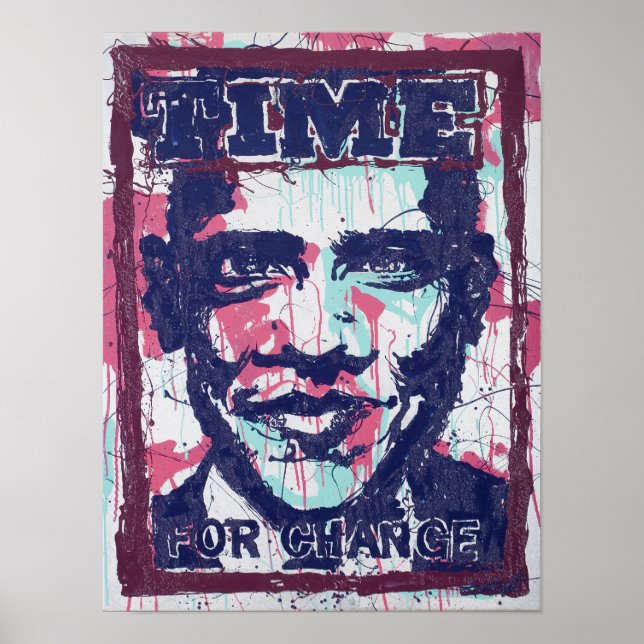 Andy Howell Président Obama Portrait Affiches (Devant)